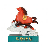Running Horse Figurine Freestanding Desk Horse Statue Success Symbol Home Decor for Office