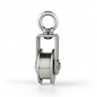Long-Lasting Hanging Pulley Reliable Pulley with Eye Loop Stable Zinc Plated for Sliding Doors