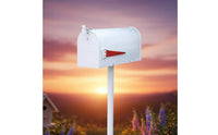American Design Standing Mailbox Rainproof Mailbox Post Box Large Capacity House Number Display for Yard, Villa