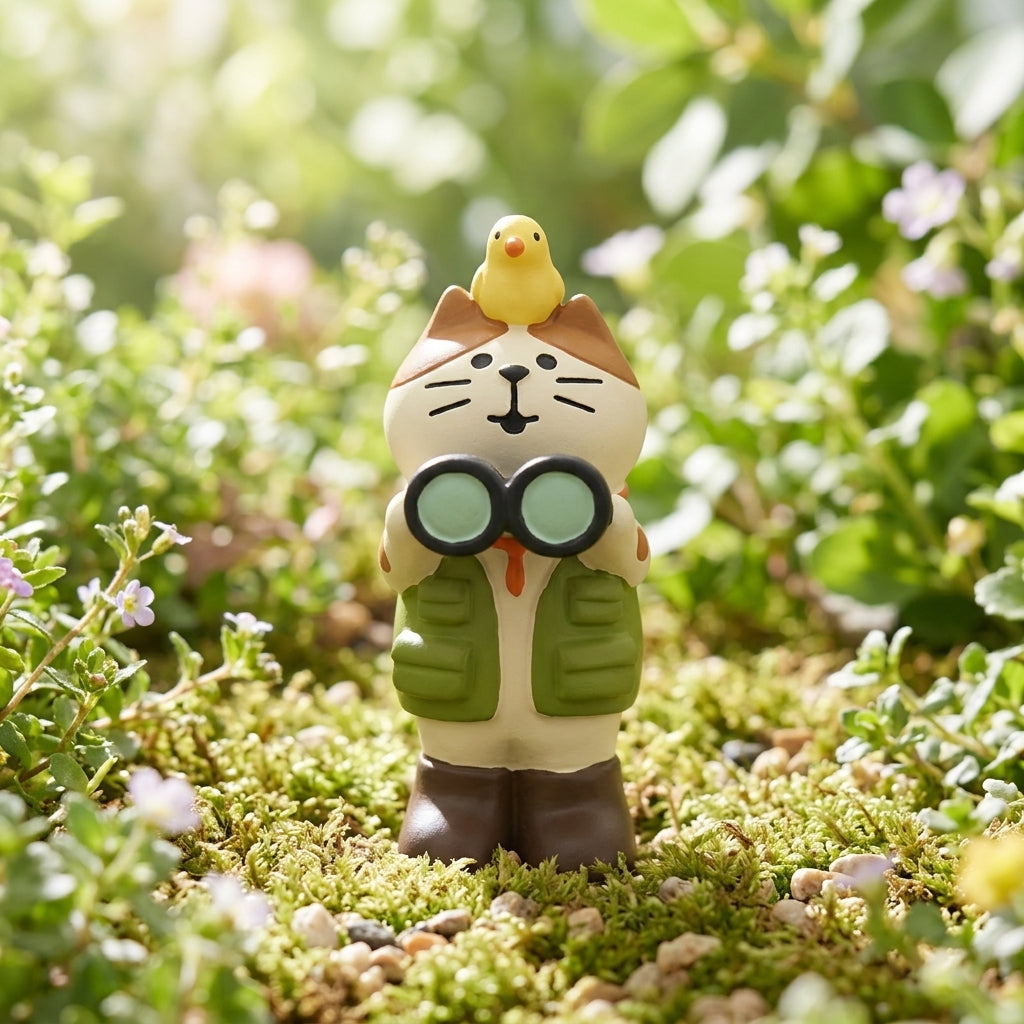 Outdoor Ensemble Set Multi-Color Mini Resin Animals, Miniature Figurines for Desk & Bookshelf Decor, Cute Animal Ornaments