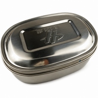 Stainless Steel Lunch Box 350ml Lunch Box For Office Outdoor Simple Design