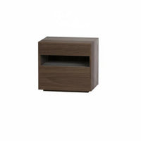 Nightstand with Drawers and Shelf Walnut Finish for Adults
