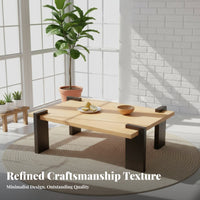 Irregular-Shaped Wooden Table Modern Design Home Furniture Sturdy Legs Minimalist Aesthetic for Apartment Dwellers, Lounge Area