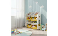 Toy Sorting Bin Shelf Easy to Organize Toy Storage Rack Child-Friendly Height Kids Storage Shelf for Young Children, Kindergarten, Playroom, Nursery