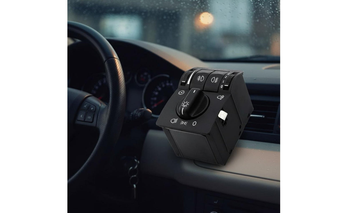 Direct Replacement Fog Light Control Effortless Button Action Headlight Switch Rust-Proof for Mechanics, Dashboard