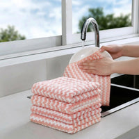 Oil-Resistant Dishcloth Microfibre Cloth, 5-Pack 25cm Microfiber Cloths for Dishes, High Absorbency Cleaning Cloths for Kitchen Countertops