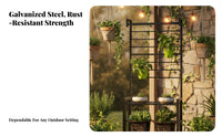 Mobile Trellis Planter Multi-Tier Design Climbing Plant Climbing Rack Rustresistant High Load-Bearing for Corner Space