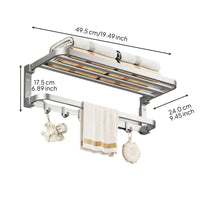 Space Aluminum Towel Rack
Double-Tier Folding Wall Shelf