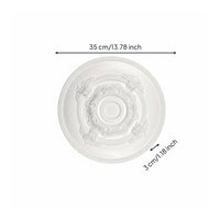 Round Carved Ceiling Medallion PU Material Decorative Chandelier Base Plate