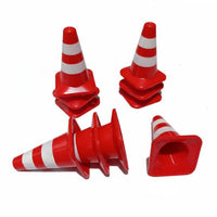 Miniature Traffic Cone Odorless Material Toy Road Cones and Barriers Spark Imagination Sand Table Barrier Model for Hobbyists, Educational Projects