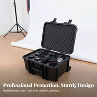 Wheeled Hard Trunk Waterproof Equipment Case Retractable Pull Handle for Travel