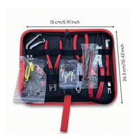 11 Pieces Metric Automotive Tool Kit with Zippered Case Tough Car Repair Tool Set with Storage Case Non-Slip Corrosion-Resistant for Mechanics
