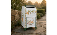 Standing Post Box Vintage Design Iron Post Box Rustic Allure