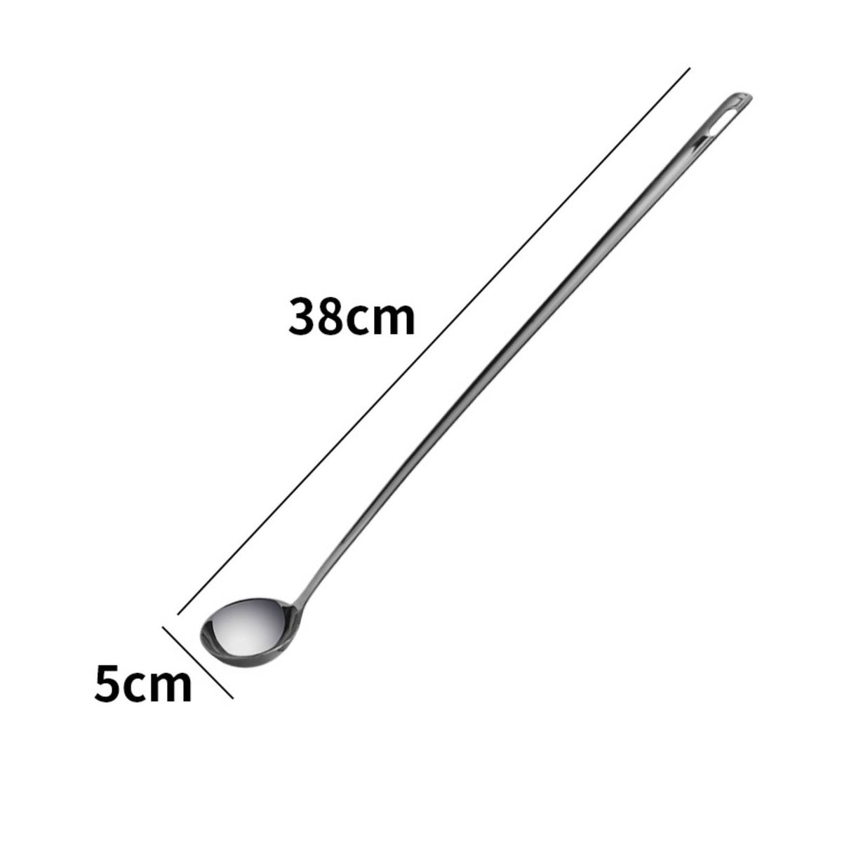 Long Handle Measuring Spoon Easy to Clean Long Handle Soup Spoon Mirror Polished