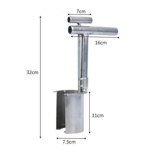 Bulb Planter Metal Seedling Transplanter Lightweight Tube Style Easy Soil Removal Seedling Hole Digger for Gardeners, Farmers, Farm