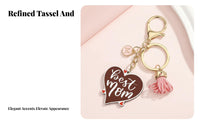 Mama Letter Charm Keychain Gift-Ready Mama Tassel Keychain Family Day Keyring for Moms, Handbag, Purse, Backpack