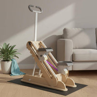 Wooden Stair Stepper Non-Slip Pedals Climbing Exercise Machine Adjustable Resistance Home Stair for Indoor