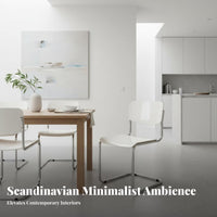 Ergonomic Design Minimalist Dining Chair Easy to Assemble Nordic Design Side Chair Non-Slip Feet Household Furniture Scratch Resistant for Interior Designers, Business Owners, Restaurant, Pale Ice, Kitchen, Living Room