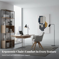 Upholstered rotate Chair Highresilient pad Accent Armchair sturdy Wood Legs Minimalist Design for Adults, Balcony, Home Office