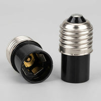 80-Degree Heat-Resistant E27 to Small Screw Adapter for Home Lighting, 12A Rated Current Screw Base Converter, 2-Pack PBT Sockets