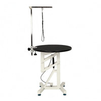 Round Pet Grooming Table Metal Base Petcare Equipment Polished Surface