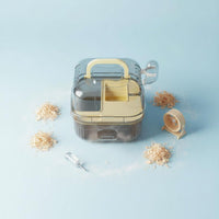 Transparent Small Pet Carrier Chew-Resistant-Resistant Hamster Travel Carrier
