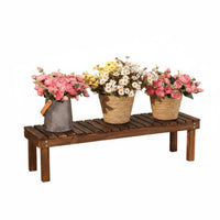 3-Tier Plant Shelf Freestanding 3-Tier Long Bench Space-Saving for Living Room