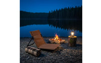 Foldable Outdoor Lounge Chair Compact Reclining Chair with Aluminum Frame Portable for Campers, Picnic