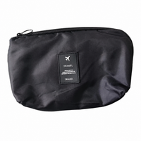 Waterproof Travel Electronics Organizer, Fabric, Black, 21x14x3 cm