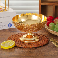 European Patterned Metal Fruit Bowl for Living Room and Tea Table