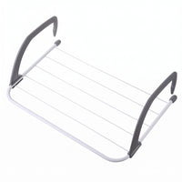 Hanging Shelf Organizer Metal Rods Foldable Hanging Storage Rack Rectangular
