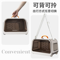 High Appearance Cat Carrier Portable Large Capacity Handbag Cat Space Capsule Cage Crossbody Pet Small Dog Bag