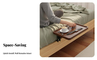 foldable Bedside Tray Space-Saving Storage Rack no-tools-required installation for Small areas