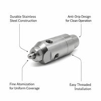 Stainless Steel Spray Tip, Industrial Mist Spray Head, Pneumatic Nozzle for Humidification Cooling,  - Image 4