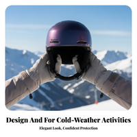 Lavender ski helmet, adjustable fit