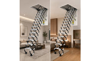 Space-Saving Telescopic Loft Staircase Foldable Folding Attic Ladder Telescoping Pull-down Loft Ladder Safe for Duplex