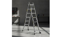 Multipurpose Multi-Position Ladder Foldable A-Shaped Ladder Folding Portable for DIYers, Home Repairs