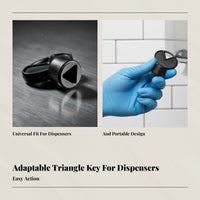 Universal Paper Towel Dispenser Key, Triangle Panel Lock, Compatible Utility Entry Tool for Bathroom, Office, Public Toilet