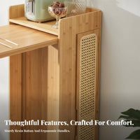 Transformable Sideboard Table Multi-Functional Kitchen Island Space-Saving Design Room Divider Function for Homeowners