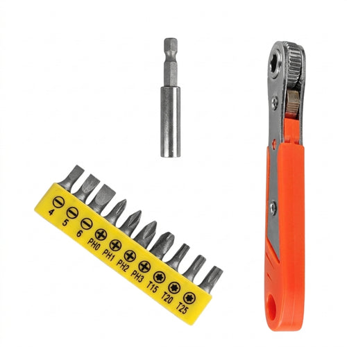 Mini Ratchet Screwdriver Compact Tool Lightweight for Homeowners, Mechanics
