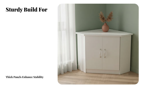 Space-Saving Design Corner Television Stand Large Capacity Corner TV Stand Stable and Sturdy Living Room Furniture Easy to Clean for Apartment Dwellers, Homeowners, Families, Small Areas, Bedroom