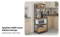 Space Saving Microwave Oven Stand Large Capacity Microwave Stand Easy Assembly Multi-Tier Kitchen Utility Shelf Sturdy Build for Homeowners, Renters, Adults, Pantry, Living Room, Office Breakroom