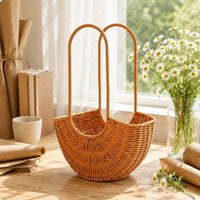 Woven Flower Basket Lightweight Home Decor Long-Lasting for Gift Giving