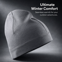 Beanie Hat for Men Polyester Fiber Running Cap for Skiing and Outdoor Activities, Seamless Knit Design for Comfort, Foldable Moisture Wicking