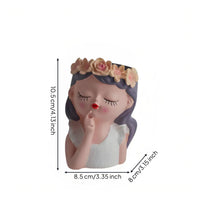 Fairy Head Planter Nordic Design Lady Face Flower Pot Wide Mouth