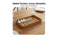 Woven Utensil holder Multi-Compartment Cutlery Holder Natural decorative and aesthetic