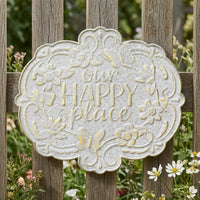 Metal Plaque with Frame Vintage Patio Sign Rustic Decorative Wall Plaque for Patio