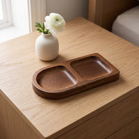 Solid Wood Jewelry Storage Tray for Necklaces, Rings, and Cosmetics - Display Organizer for Vanity and Entryway