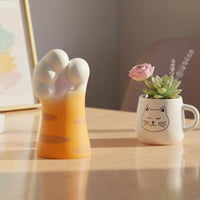 2 Pieces Feline Paw Vase Gift Idea Feline Claw Vase Easy to Clean for Office
