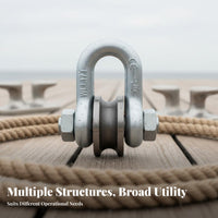 D Pulley Block Long-Lasting Sturdy Duty Wheel Single Wheel Lifting Pulley High Strength Steel Sturdy Duty Grab Block